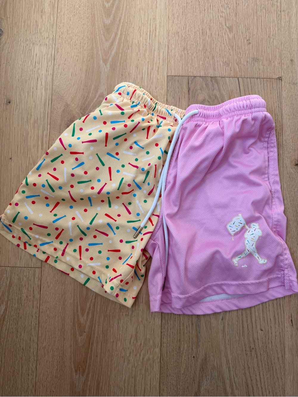 Baseballism Shorts — Pink & Yellow Sprinkle